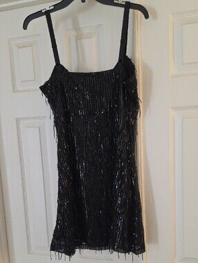 Johnny Wujek for JCPenney Black Sequin Dress